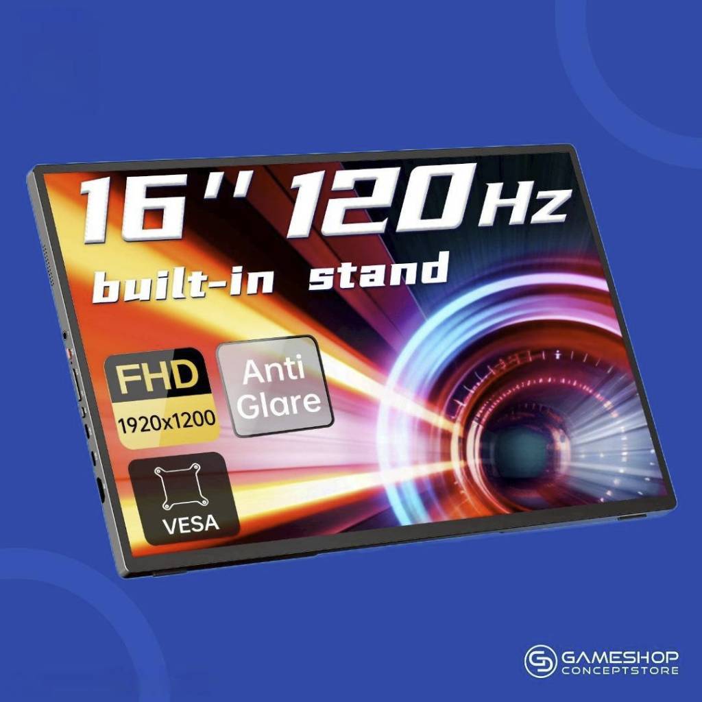 [ส่งด่วน] Intehill : จอมอนิเตอร์ พกพา F16ZB / F16ZT ขนาด 16 นิ้ว อัตราส่วน 16:10 Full HD/120Hz สำหรับ PS5 Nintendo PC