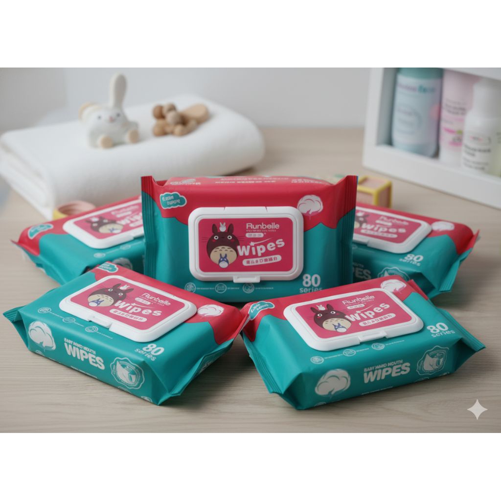 ทิชชู่เปียก Baby Wipes  มีฝาปิดเปิด