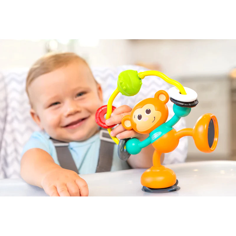 Infantino : STICK & SPIN HIGH CHAIR PAL - ของเล่นสำหรับติดเก้าอี้ทานข้าว-ลิง thumbnail 4