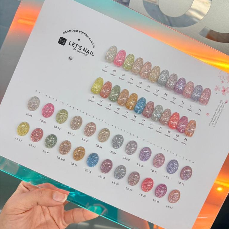 ยกชุด Let nail flash 24 สี มาใหม่ พร้อมจะสำเร็จรูป สวยแน่น 015