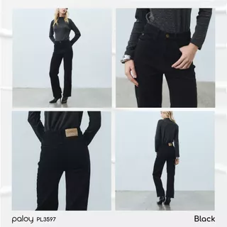[Best Seller] Paloy - PL3597 กางเกงยีนส์ขากระบอกกลาง ผ้ายืดใส่สบาย
