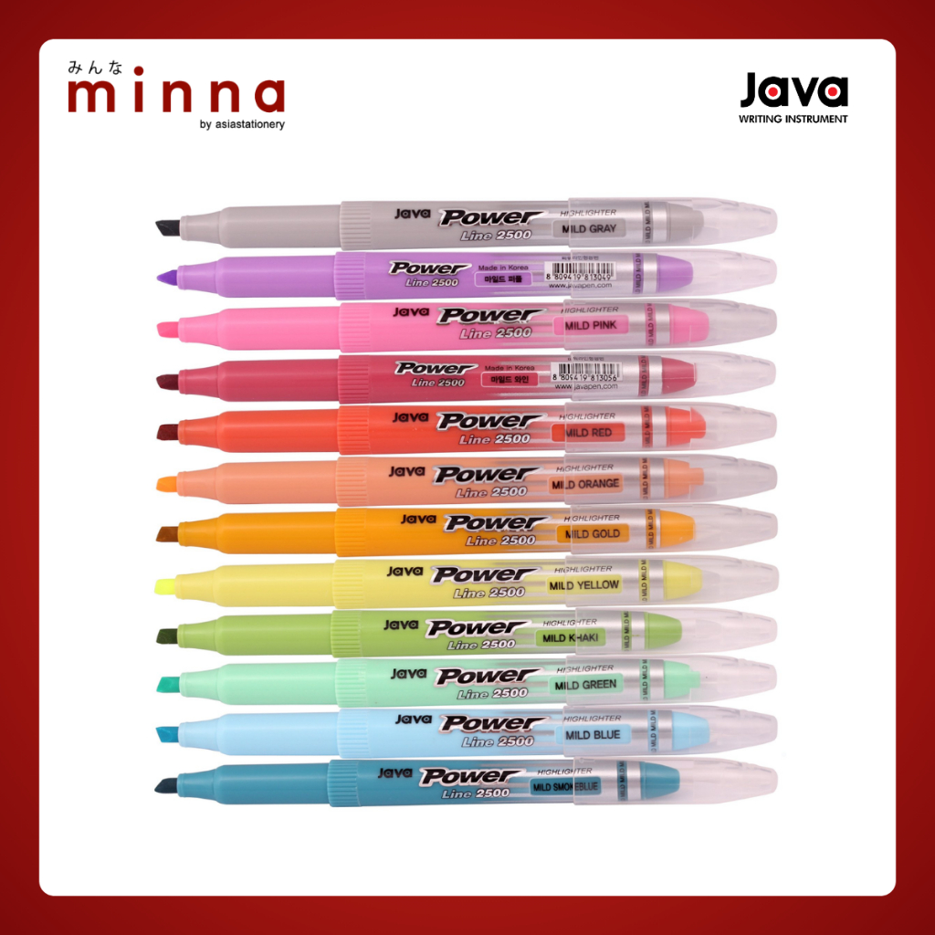Java Powerline Mild ปากกาเน้นข้อความ ไฮไลท์ ขนาด 4มม.