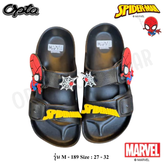 OPTA Spiderman รองเท้าสวมเข็มขัดเด็กผู้ชาย เนื้อ EVA พื้นนื่มไส่สบาย ลิขสิทธิ์แท้ 100% พร้อมจัดส่งทุกวัน