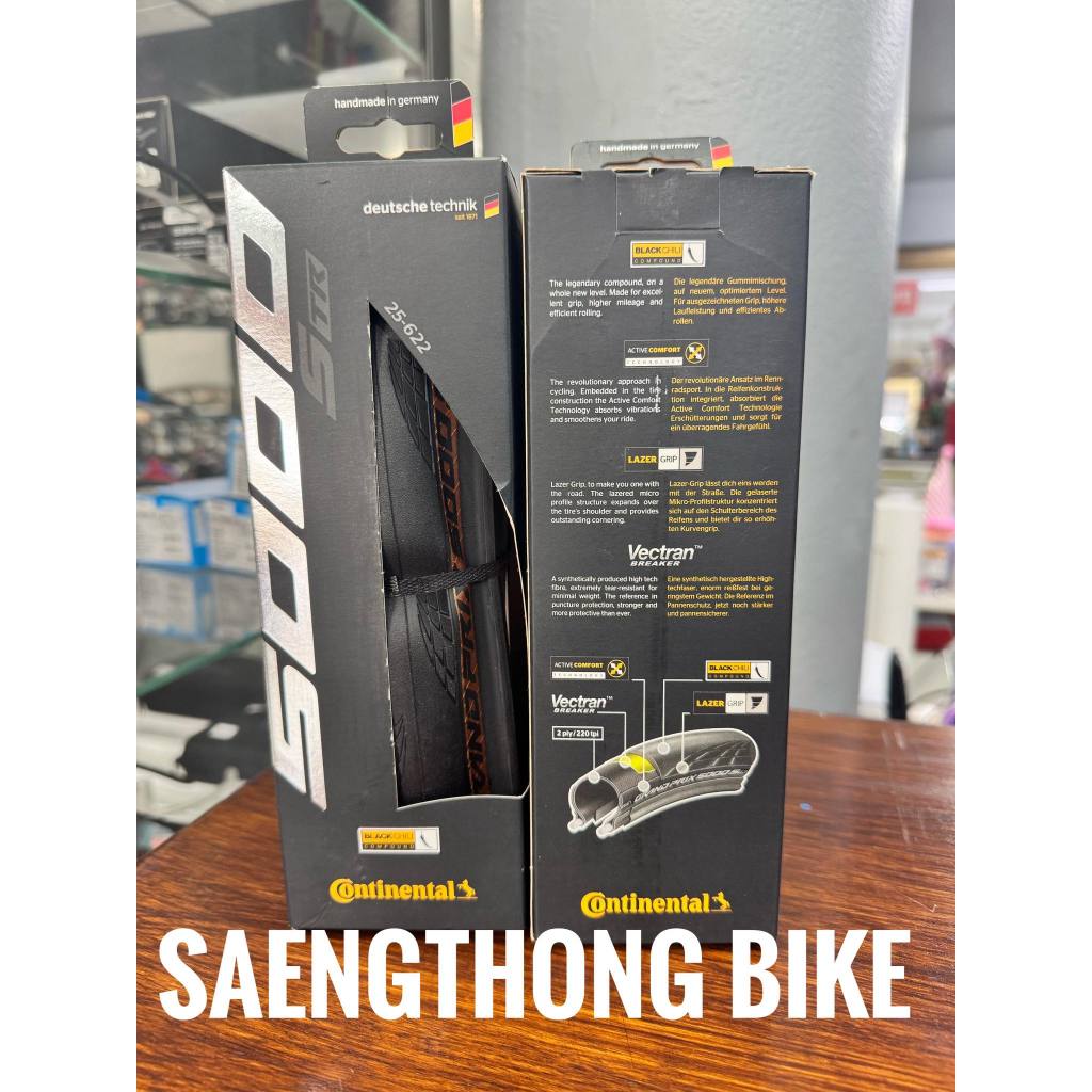 ยางนอกเสือหมอบ Continental รุ่น GP5000s TR ใช้ได้กับทั้งล้อ Tubeless และ ล้อปกติ(ไม่ใช้ยางในก็ได้,หร