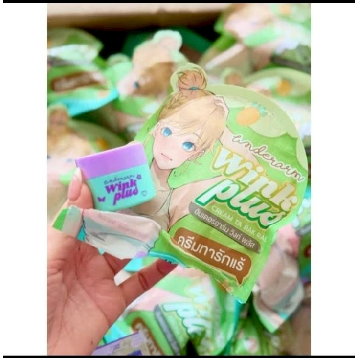 ครีมรักแร้วิ้งค์พลัส ขนาดใหม่10กรัม แพคเกจให