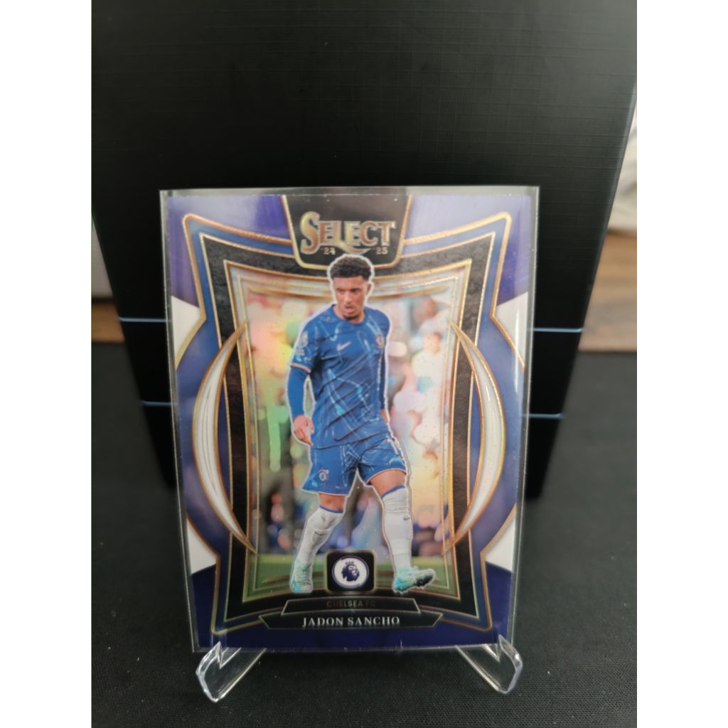 การ์ดฟุตบอล Panini Prizm EPL Jadon Sancho Chelsea FC Blue on Blue
