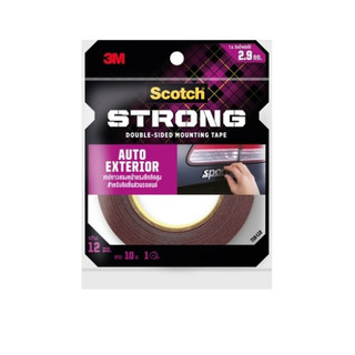 3M Scotch สก๊อตช์ เทปกาวสองหน้าแรงยึดติดสูง #408 ขนาด 12 มม. x 2.5 ม. เหมาะสำหรับติดชิ้นส่วนรถยนต์