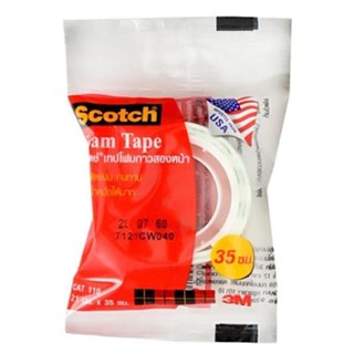 (35 ซม. ม้วนเล็ก) เทปโฟม กาวสองหน้า 3M ขนาด 21 มม X 35ซม. Sc…