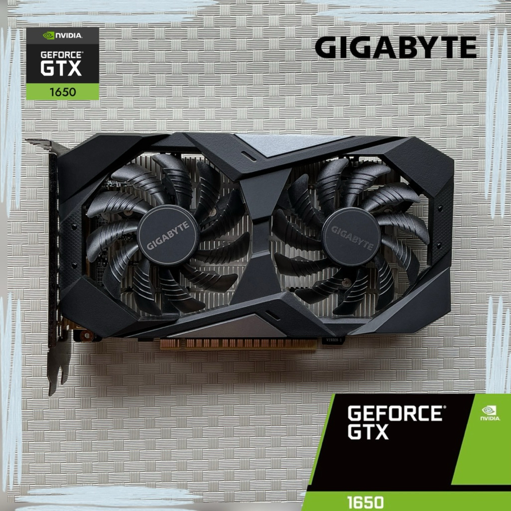 การ์ดจอ ⚫️ GTX 1650 OC 4GB GIGABYTE ไม่ต่อไฟเลี้ยงเพิ่ม ⚫️ VGA มือสอง ไม่มีกล่อง สภาพสวย ✅