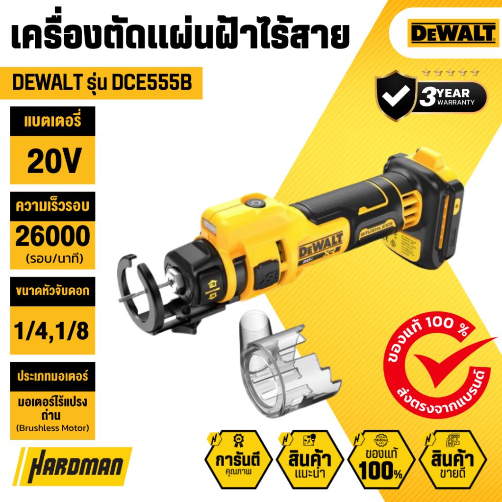 DEWALT DCE555B เครื่องตัดแผ่นฝ้าไร้สาย (เครื่องเปล่า) – โปรปัง
