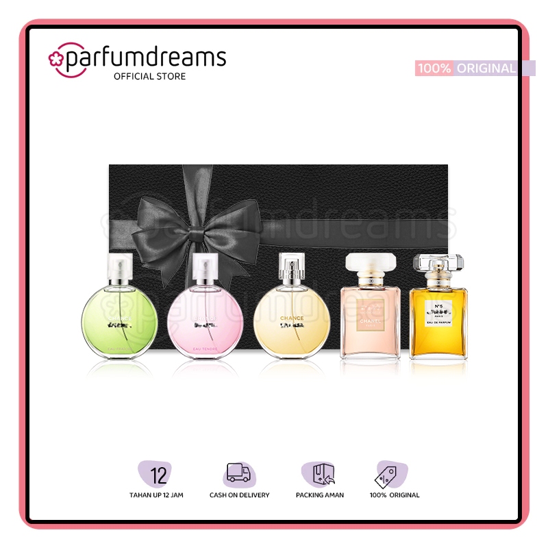🌸Channel Perfume Gift Set Mini 7.5ml*5🌿กลิ่นดัง Eau Tendre / Eau Fraîche / Chance EDT / No.5 EDP / C