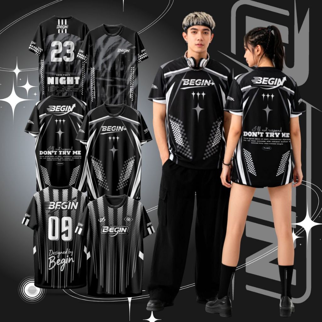 เสื้อกีฬา Begin Sport รุ่น Black/White