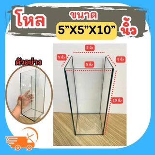โหลปลาขนาด 5x5x10นิ้ว หนา3มิล ฟอร์มปลา เลี้ยงปลา