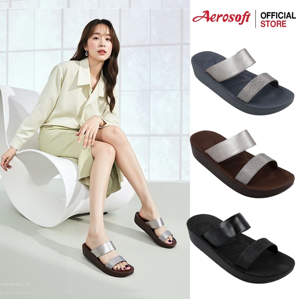 Aerosoft รองเท้าแตะแบบสวม รองเท้าแตะผู้หญิง แฟชั่น Aerosoft FW8390