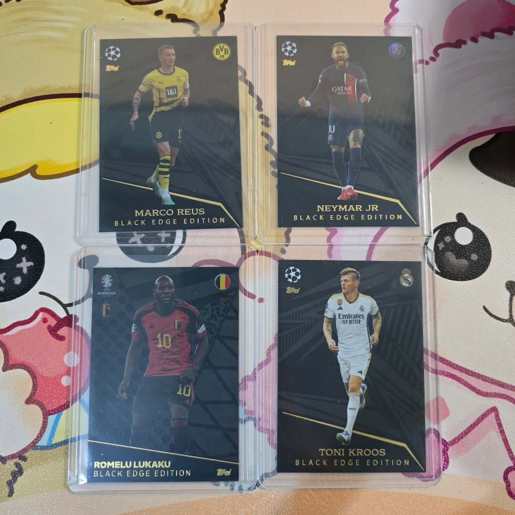 การ์ดบอล Topps Black Edge Edition 2024 การ์ดหายาก Neymar Jr / Marco Reus / Romelu Lukaku Toni Kroos 