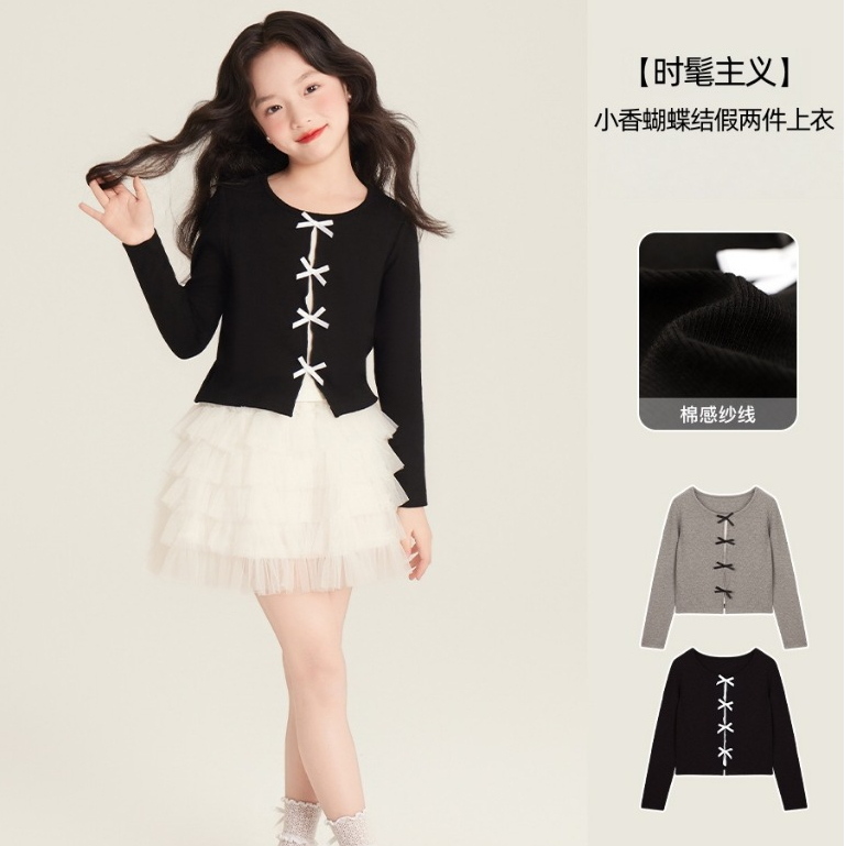 พร้อมส่ง   เสื้อแขนยาวไหมพรมเด็ก ทรงสลิมฟิต เนื้อนุ่ม