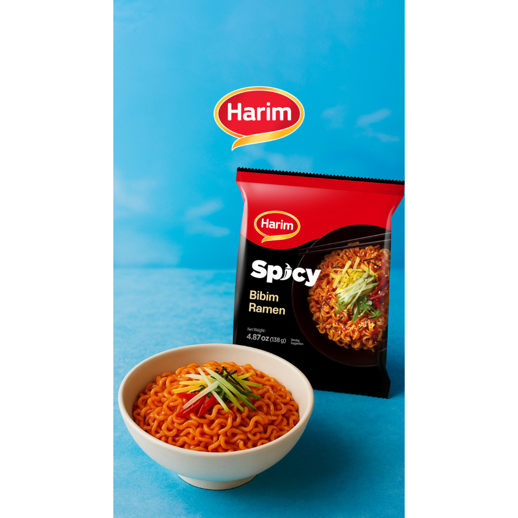 HARIM Spicy Bibim Ramen (บะหมี่กึ่งสำเร็จรูป รสเผ็ดแบบแห้ง) 138 g.
