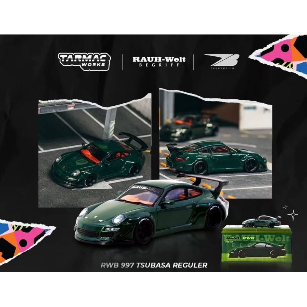 Tarmac Works x RWB Porsche 997 Tsubasa Green + RWB Tee | 2025 Indonesia Diecast Expo (IDE)