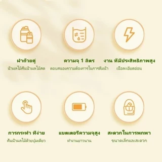 เครื่องปั่น 1L เครื่องคั้นน้ำผล ไม้แบบพกพาเครื่องคั้นน้ำผล ไม้ไฟฟ้าแบบชาร์จ ถ้วยน้ำผลไม