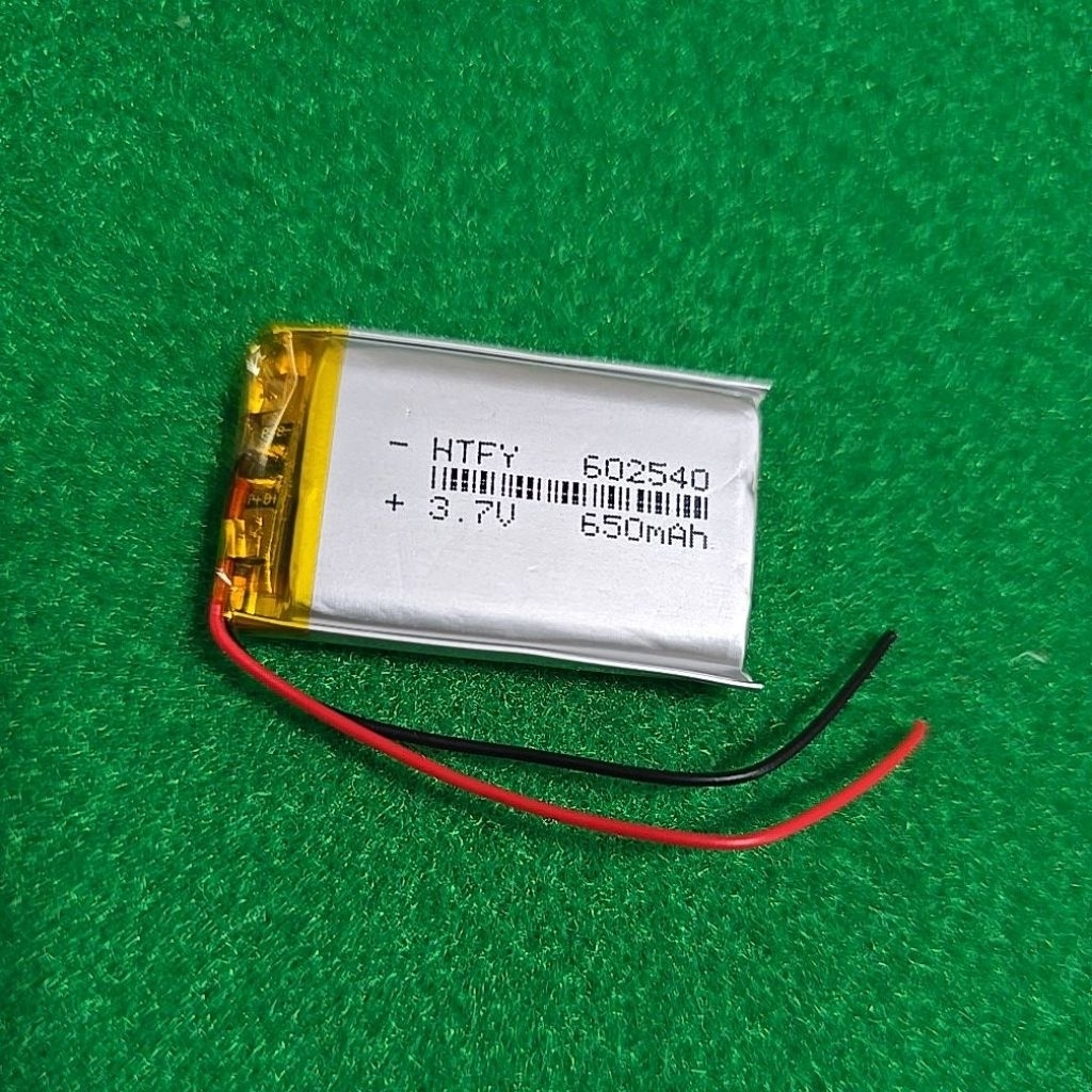 แบตเตอรี่ 3.7 โวลท์ 650 mah 602540