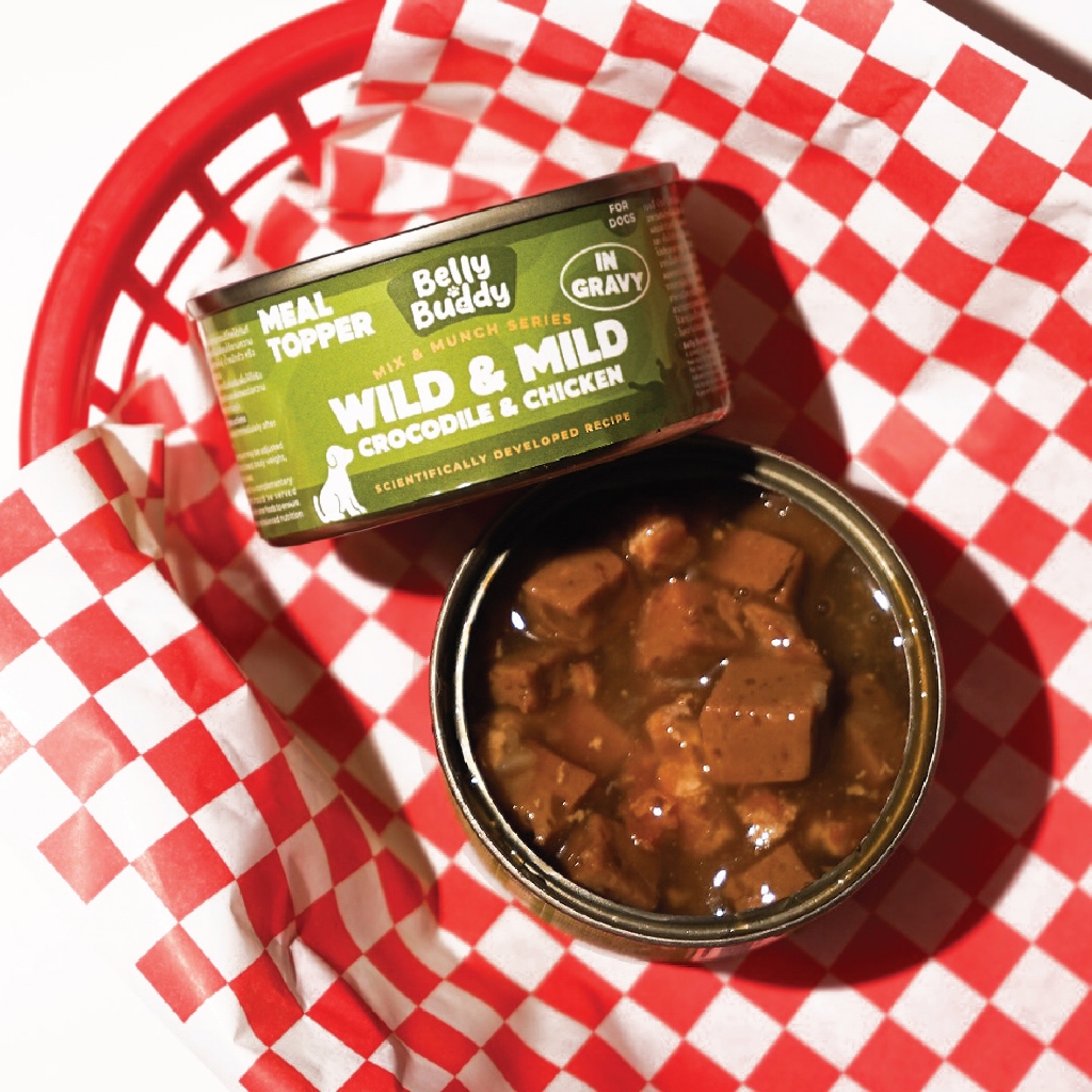 Belly Buddy Mix & Munch Wild & Mild Crocodile & Chicken Meal Topper ท๊อปปิ้งอาหารสุนัข ขนาด80g