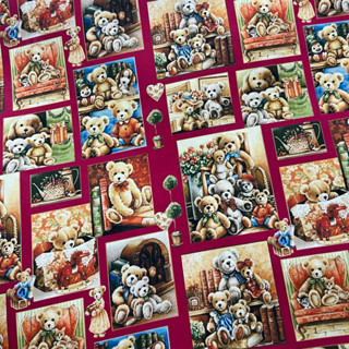 ผ้าคอตตอนแท้ (ผ้าฝ้าย) 100% พิมพ์ดิจิตอล รหัส02950 (ขายเป็นเ…