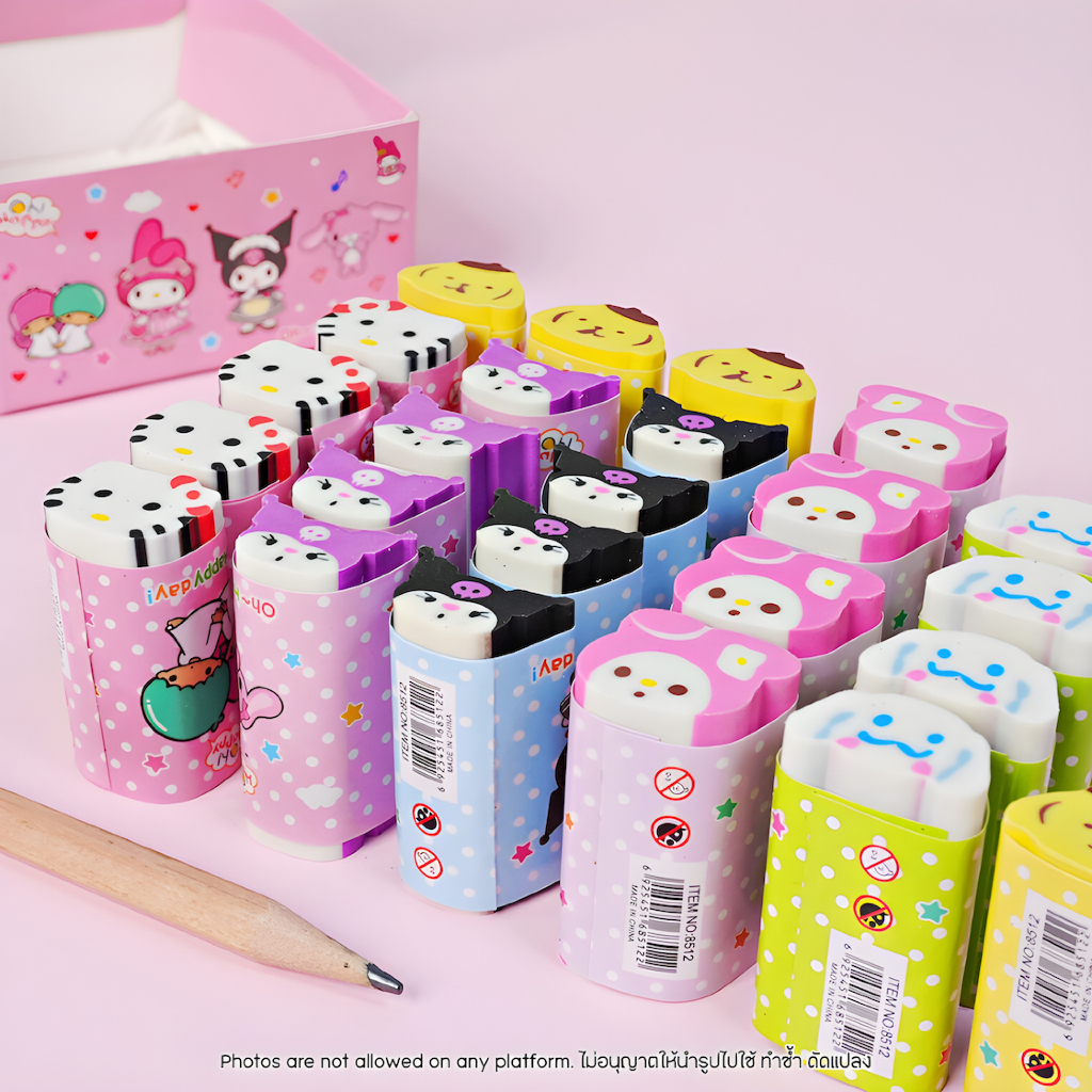 ยางลบซานริโอ้ Sanrio No.8512 ลายการ์ตูนน่ารัก เนื้อนุ่ม ยืดหยุ่น ลบสะอาด เศษน้อย ตัดแบ่งใช้ได้ - รูปที่ 3