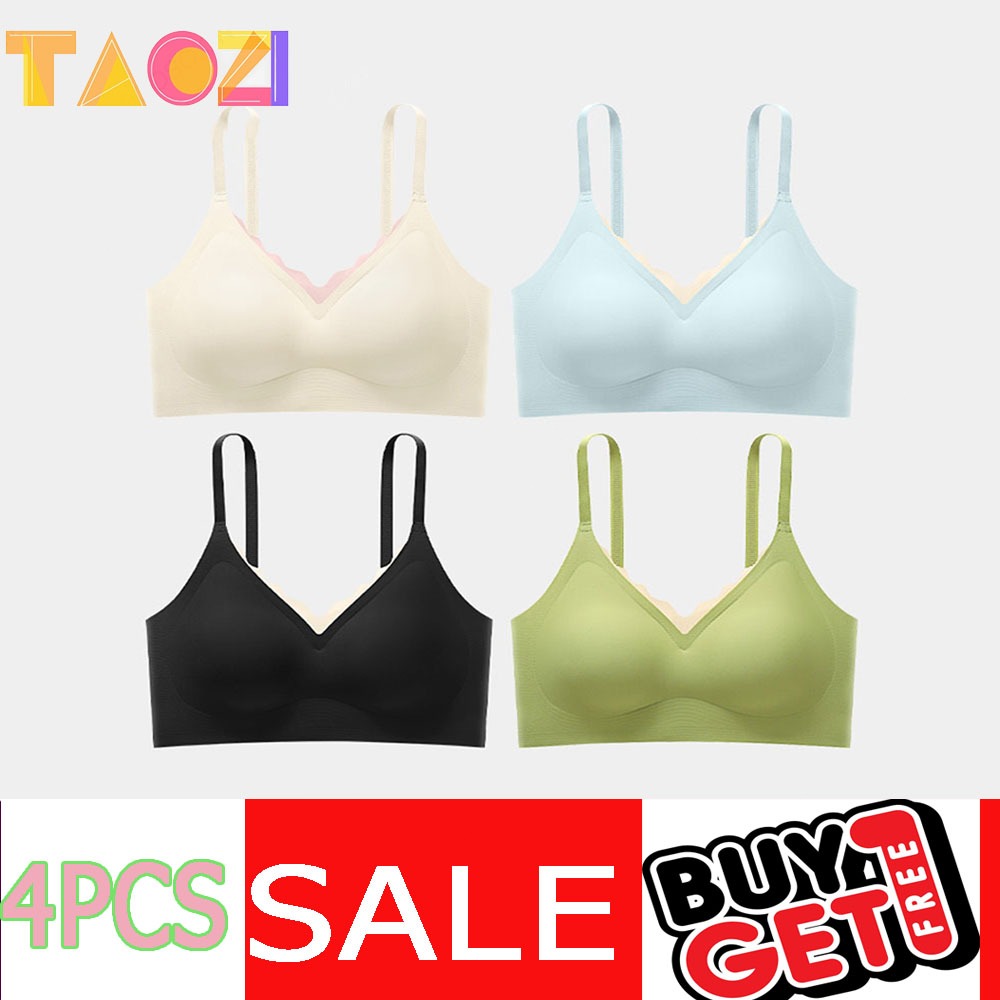 ⭐ซื้อ หนึง แถม หนึง⭐เสื้อชั้นในผู้หญิง บราไร้โครง เนื้อผ้าบางเบาไร้รอยต่อใส่สบาย สายปรับได้ ทรงสวยดูดีพร้อมส่งในไทย