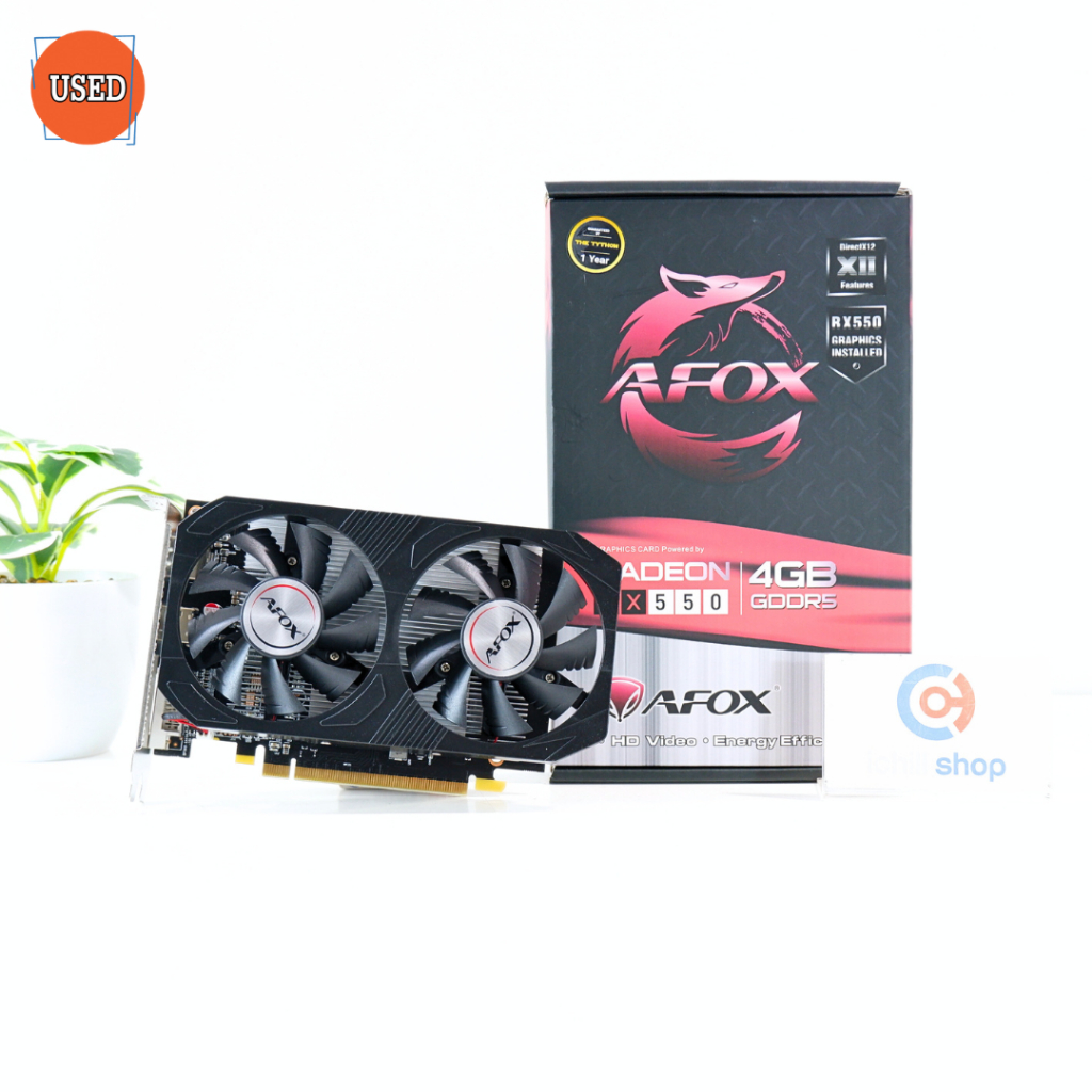การ์ดจอ (VGA) AFOX RX550 4GB 2F DDR5 P13833