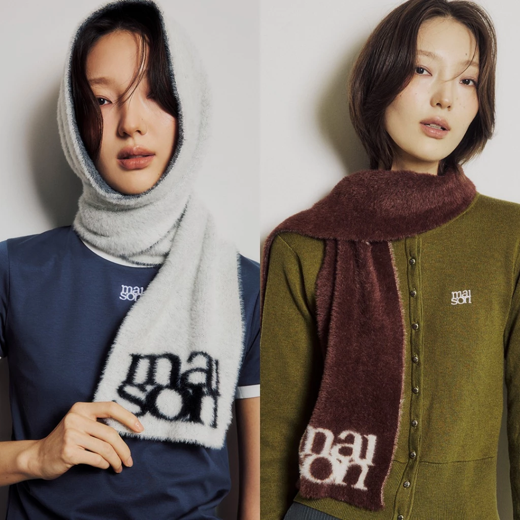 maison KEEPS | Dual Logo Knitted Scarf | ผ้าพันคอ