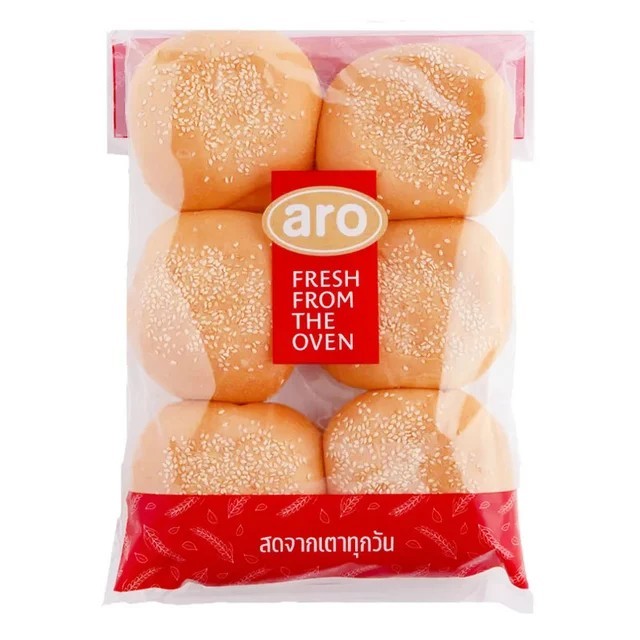 เอโร่ โกลด์ ขนมปังบันเบอร์เกอร์ 60 ก. x 6  มีจัดส่งแบบ express delivery ได้รับของภายในวัน