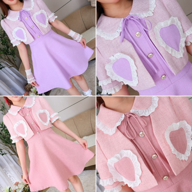 DW313 My Hertz Dress ชุดเดรสทรงบาน ปักลายหัวใจ - รูปที่ 7