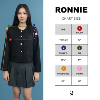 Ronnie_Sp105 เบลเซอร์ผ้าทวิสพรีเมียม ทรงสวย กระเป๋าจริง ผ้าเนื้อหนา ใส่สบายไม่คัน