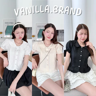 🔴 (มีสีแดง) เสื้อคอบัว ตีเกล็ดหน้า -ttm / VB0240
