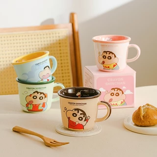 【ของแท้】Shinchan ชินจัง แก้วเซรามิก 340ml แก้วกาแฟลายน่ารัก พร้อมกล่องของขวัญ ของขวัญวันเกิด