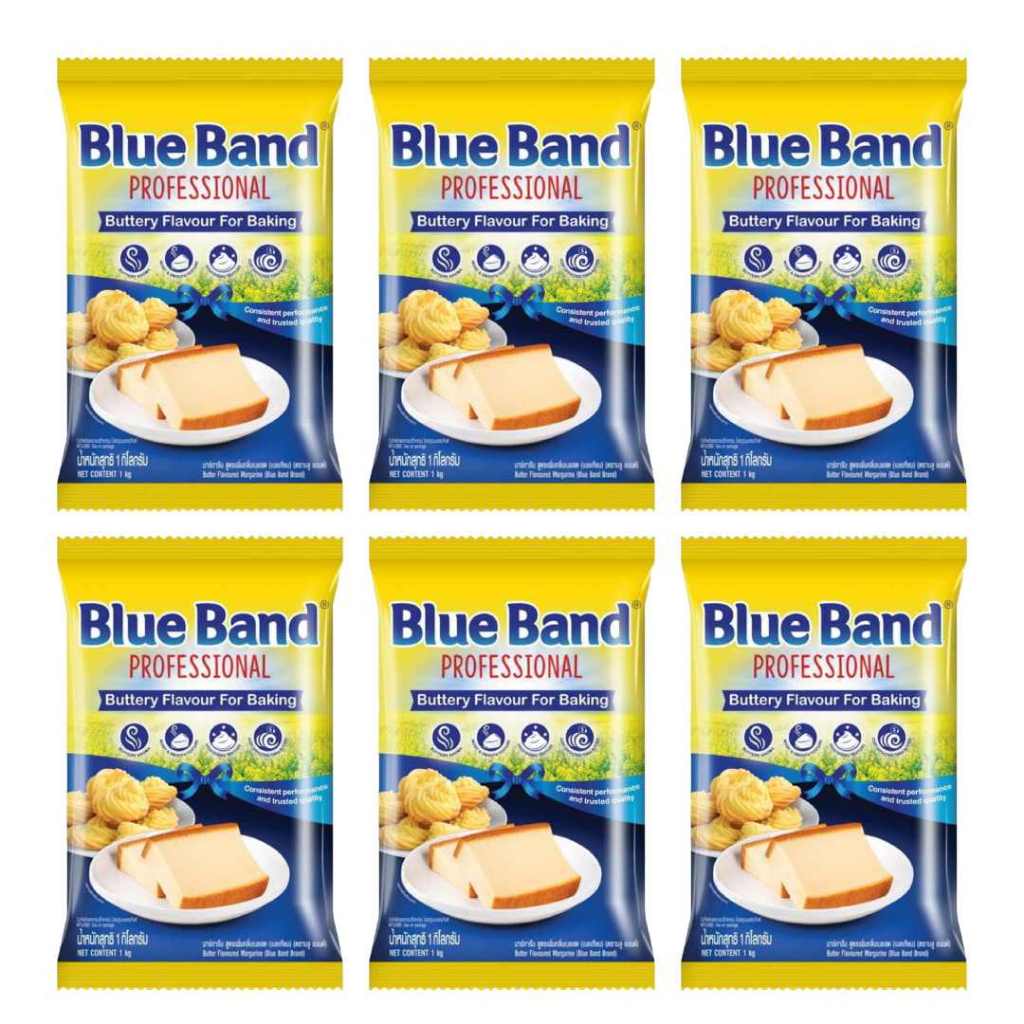 มาการีน กลิ่นเนยสด ตรา Blue Band (บลูแบนด์) ขนาด 1kg. (แบบ 6 ถุง)