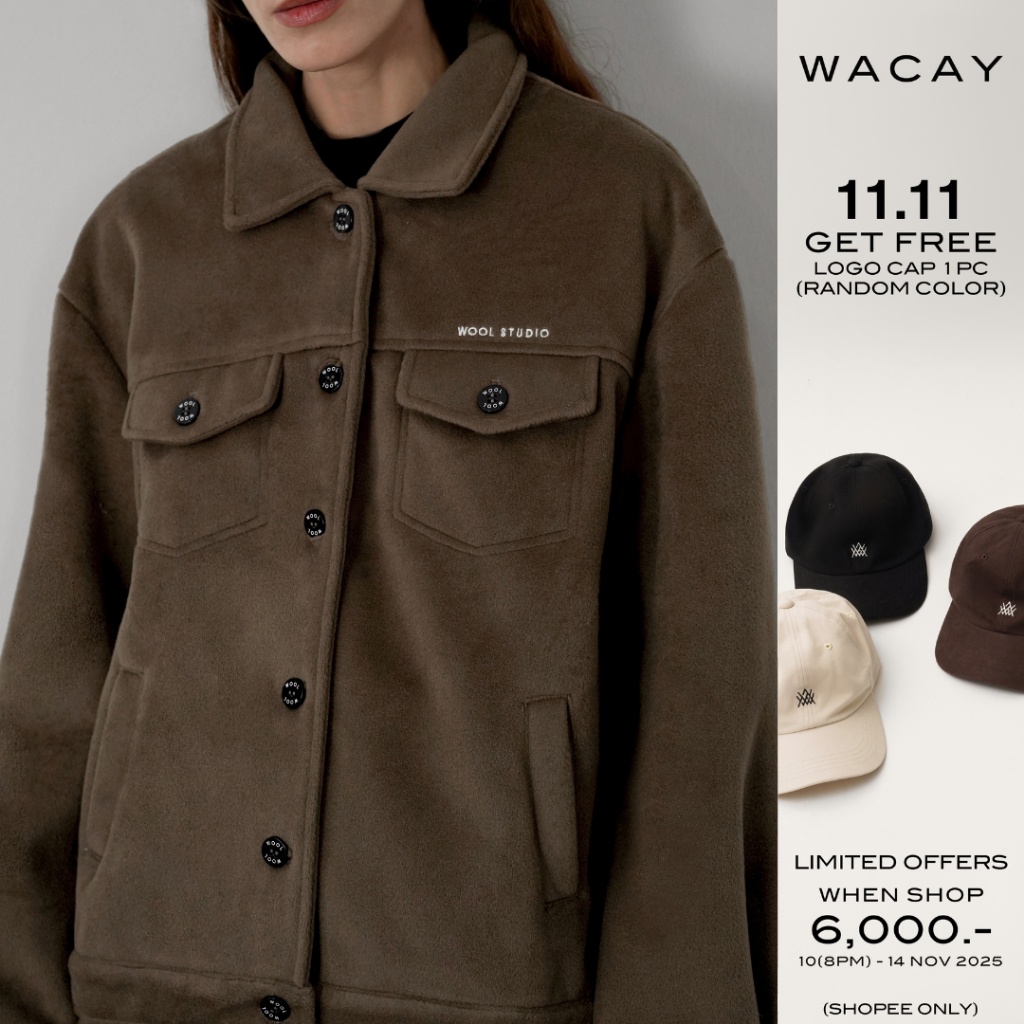 WACAY x WOOL - ANDI JACKET โค้ท วูล ดีไซน์ classic ปัก Wool Studio