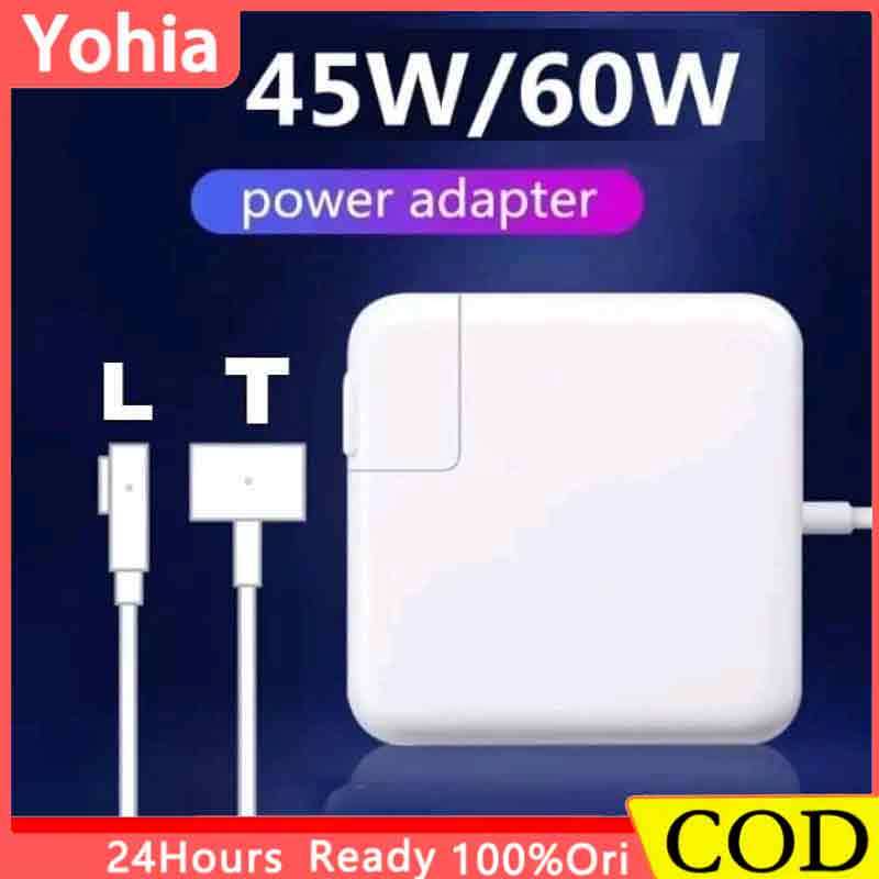 อะแดปเตอร์แปลงไฟ 45W 60W พร้อมขั้วต่อ T-Tip ที่ชาร์จทดแทนอย่างเป็นทางการสําหรับ MacBook Air, MacBook Pro (ปลั๊ก US, การอ
