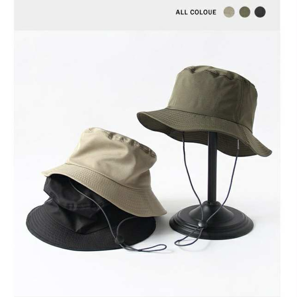 [พร้อมส่งจากไทย] หมวกบักเก็ตมีซับใน งานญี่ปุ่น ปีกรอบ สีพื้น กันแดด ทรงหมวกสวย ใช้ผ้าดีไม่บาง มีสายปรับขนาด