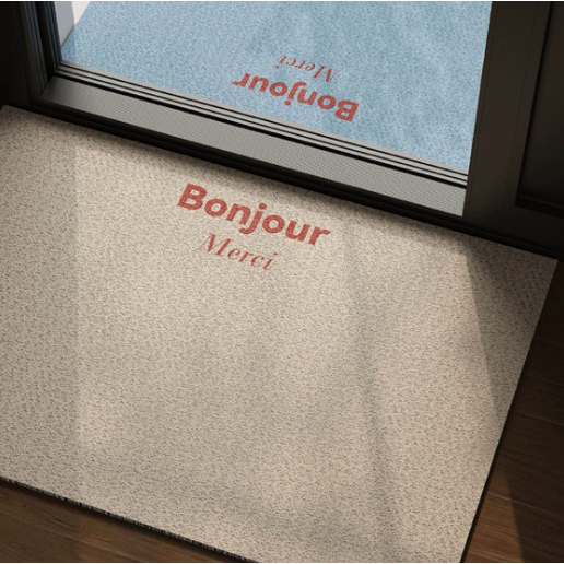 New! พรมเช็ดเท้า Doormat  พรมใยดักฝุ่น PVC คุณภาพสูง, กันลื่น ทนทาน  MATT AGA1