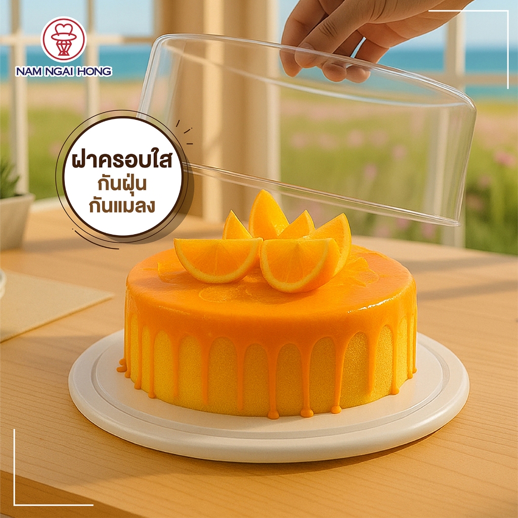 NamNgaiHong กล่องเค้ก มีให้เลือกขนาด 2- 4 ปอนด์  cake tray รุ่น 421 420 420T กล่องเค้กพลาสติกใส   ที่ใส่เค้ก - รูปที่ 4