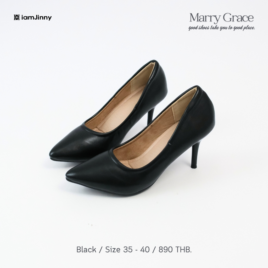 iamJinny JN065 รุ่น Marry Grace 3″ สีดำ