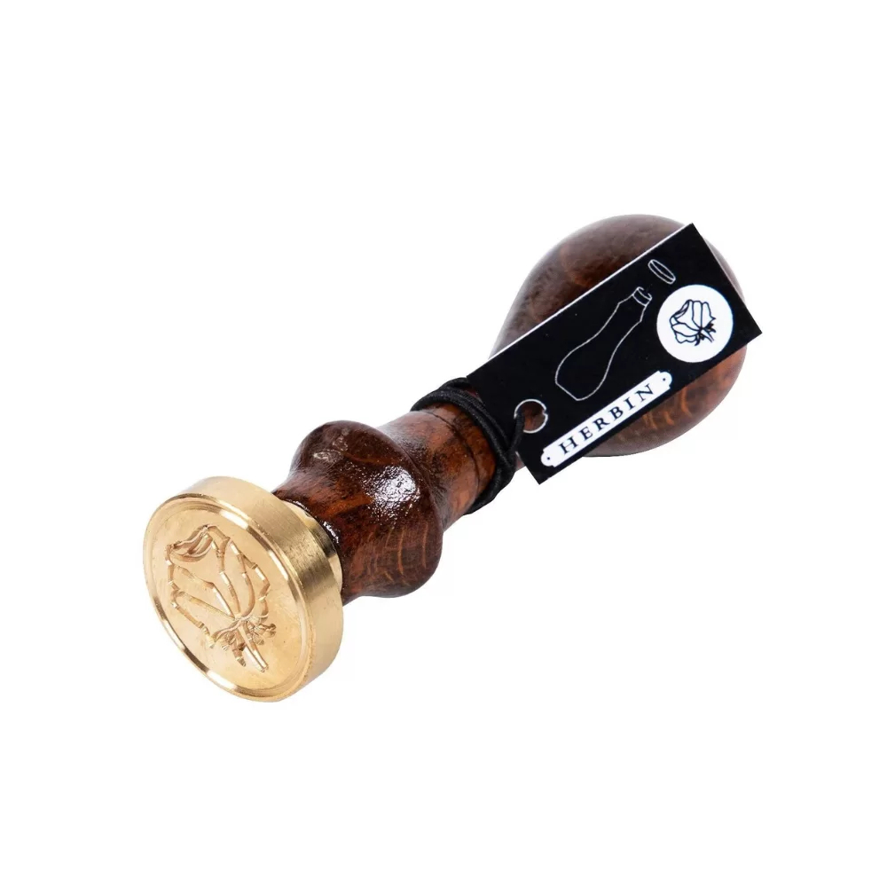 J HERBIN Round Seal (C402) / ตราประทับขี้ผึ้งพร้อมด้ามจับไม้เคลือบเงา แบรนด์ HERBIN ประเทศฝรั่งเศส