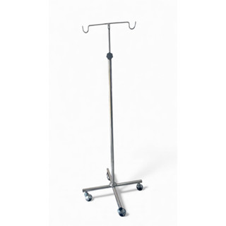 เสาน้ำเกลือ 4 แฉก ทำด้วยสแตนเลสเกรด 304 ปรับระดับได้เป็นโรงง…