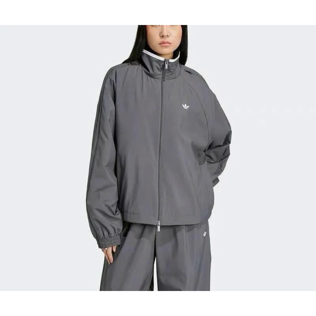 Adidas เสื้อกันหนาว รุ่น Adilenium 3 Zip-Up Track Top Women’s Windbreaker Jacket Gray