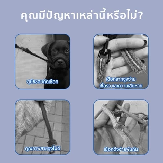 เชือกสุนัขสแตนเลสโซ่จูงสุนัข สายจูงสุนัข ไม่เป็นสนิม โซ่หมา ลวดสลิงจูงสุนัข ดีริง สำหรับสุนัขขนาดใหญ่ ใหญ่/ดุร้าย 3M/5M