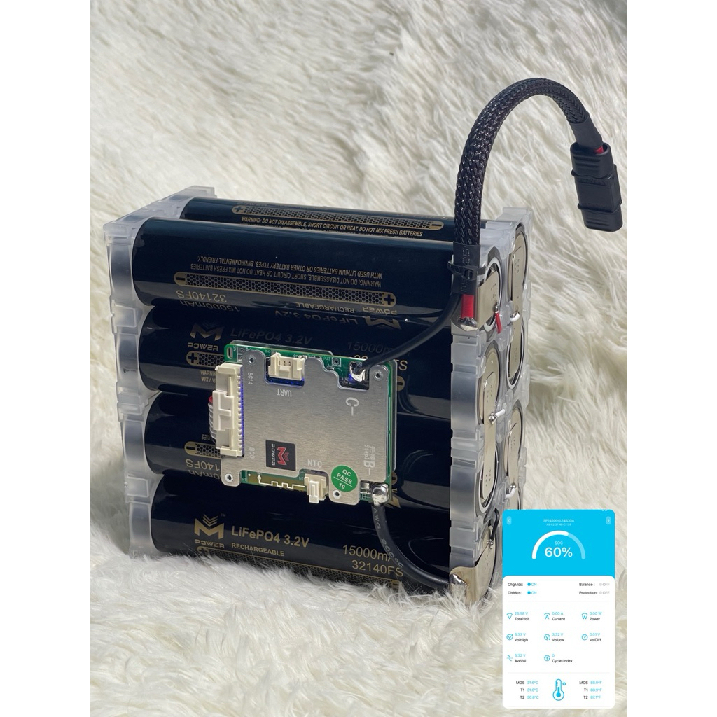 แบตเตอรี่ 8s 15แอมป์ Smart Bms JBD 30A