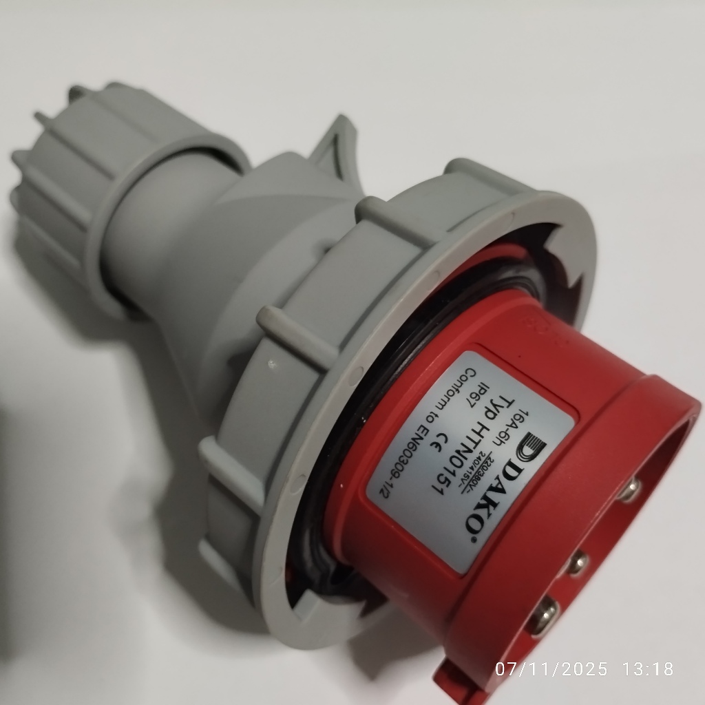 DAKO Power Plug รุ่น HTN0151 16A 380V-415V 5Poles(3P+N+E) IP67 E@h6 ปลั๊กตัวผู้กันน้ำ