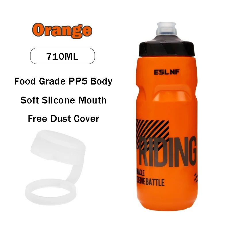 ESLNF ขวดน้ำสําหรับจักรยานแบบพกพา 710ML ความจุขนาดใหญ่ ขวดจักรยานถนน น้ำหนักเบา ขวดบีบดื่มง่าย ราคา ถูกที่สุด ดีลบีเคเค แกลเลอรีภาพที่ 7