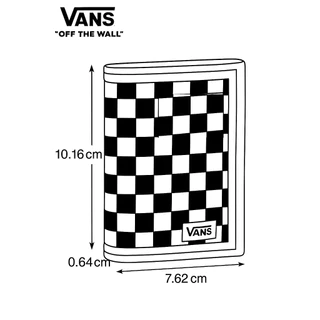 VANS SLIPPED - BLACK-WHITE CHECKL กระเป๋าใส่เงิน